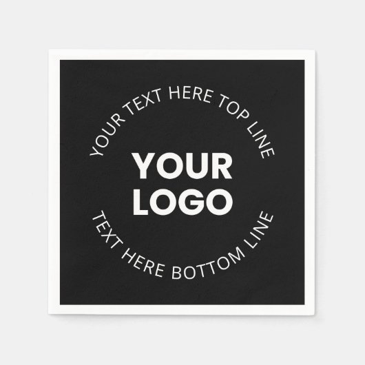 Uw Logo minimalistische stijl Servet (Voorkant)
