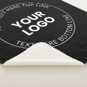 Uw Logo minimalistische stijl Sherpa Deken (3/4)