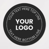 Uw Logo minimalistische stijl waterdicht Labels (Design 1)