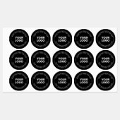 Uw Logo minimalistische stijl waterdicht Labels (Vel)