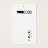 Uw Logo minimalistische witte moderne hang Labels Visitekaartje (Voorkant)