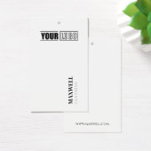 Uw Logo minimalistische witte moderne hang Labels Visitekaartje (Bureau)