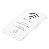 Uw Logo minimalistische witte Wi-Fi-teken Magneet (Linkerzijde)