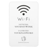 Uw Logo minimalistische witte Wi-Fi-teken Magneet (Verticaal)