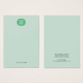 Uw Logo Mint Green Ketting Verdien een DisplayCard Visitekaartje (Voorkant /achterkant)