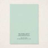 Uw Logo Mint Green Ketting Verdien een DisplayCard Visitekaartje (Achterkant)