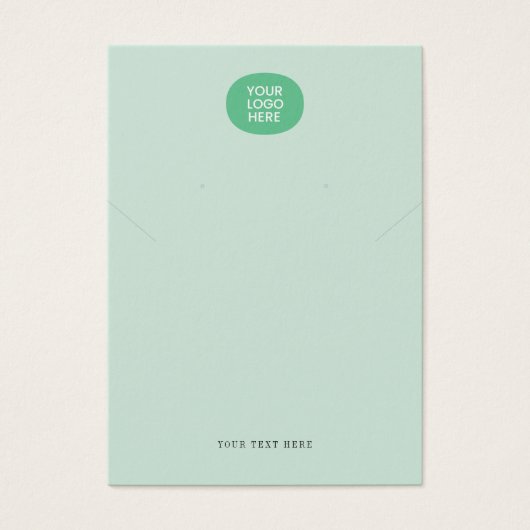Uw Logo Mint Green Ketting Verdien een DisplayCard Visitekaartje (Voorkant)