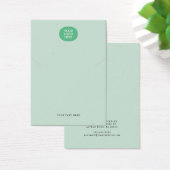 Uw Logo Mint Green Ketting Verdien een DisplayCard Visitekaartje (Bureau)