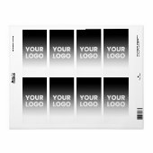 Uw Logo & modern bewerkbaar kleurverloop Etiket (Full Sheet)