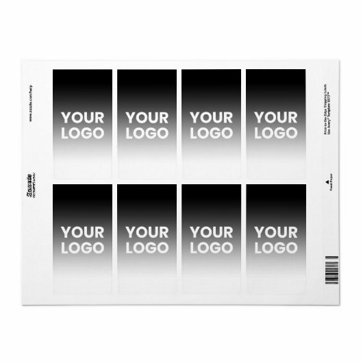 Uw Logo & modern bewerkbaar kleurverloop Etiket (Full Sheet)