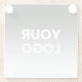 Uw Logo & modern bewerkbaar kleurverloop Glazen Onderzetter (Achterkant)