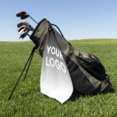 Uw Logo & modern bewerkbaar kleurverloop Golfhanddoek (Groen)