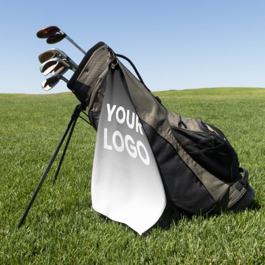 Uw Logo & modern bewerkbaar kleurverloop Golfhanddoek (Groen)