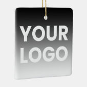 Uw Logo & modern bewerkbaar kleurverloop Keramisch Ornament (Rechts)