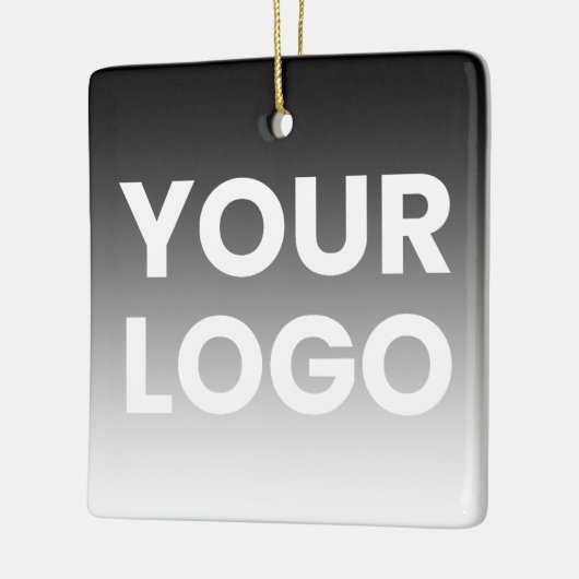 Uw Logo & modern bewerkbaar kleurverloop Keramisch Ornament (Links)