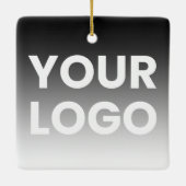 Uw Logo & modern bewerkbaar kleurverloop Keramisch Ornament (Achterkant)