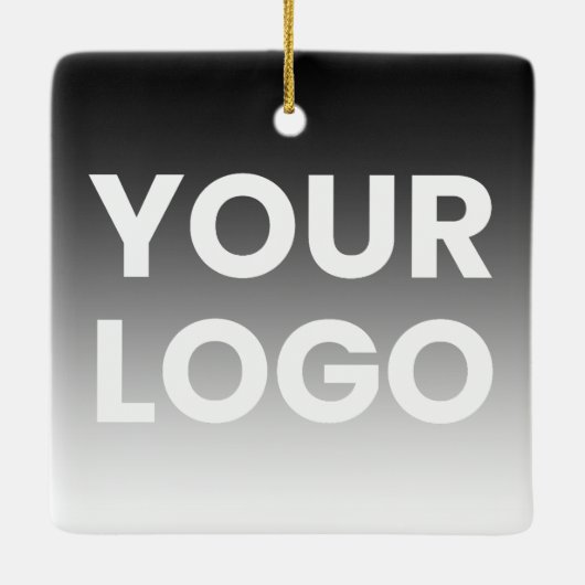 Uw Logo & modern bewerkbaar kleurverloop Keramisch Ornament (Achterkant)