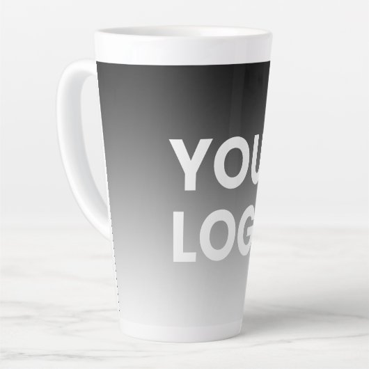 Uw Logo & modern bewerkbaar kleurverloop Latte Mok (Linkerhoek)