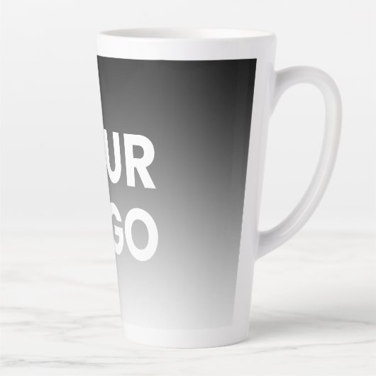 Uw Logo & modern bewerkbaar kleurverloop Latte Mok (Rechts)
