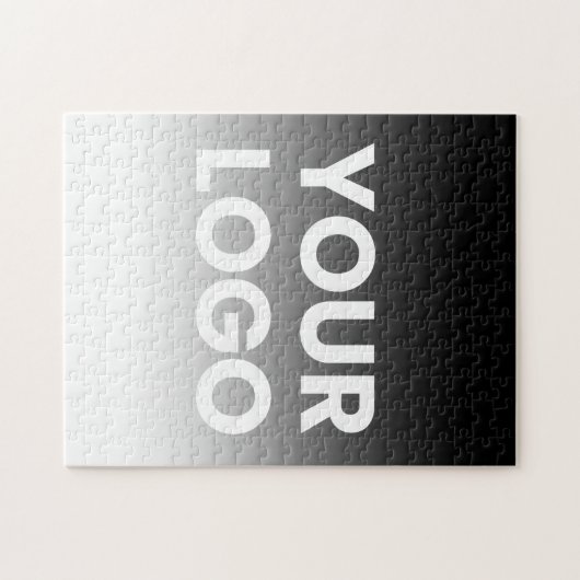 Uw Logo & modern bewerkbaar kleurverloop Legpuzzel (Horizontaal)