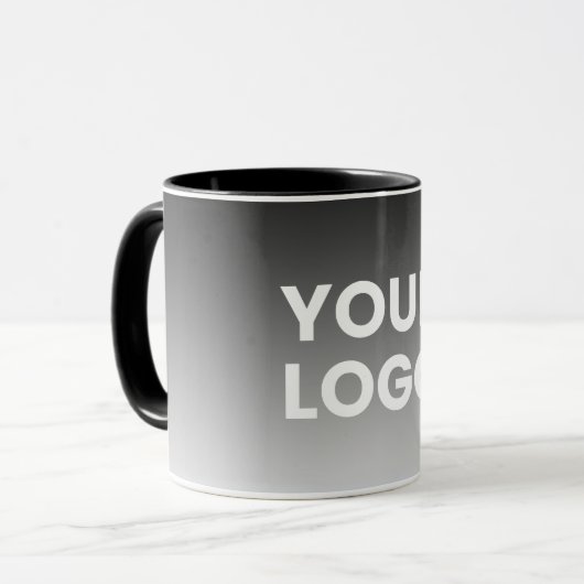 Uw Logo & modern bewerkbaar kleurverloop Mok (Voorkant links)