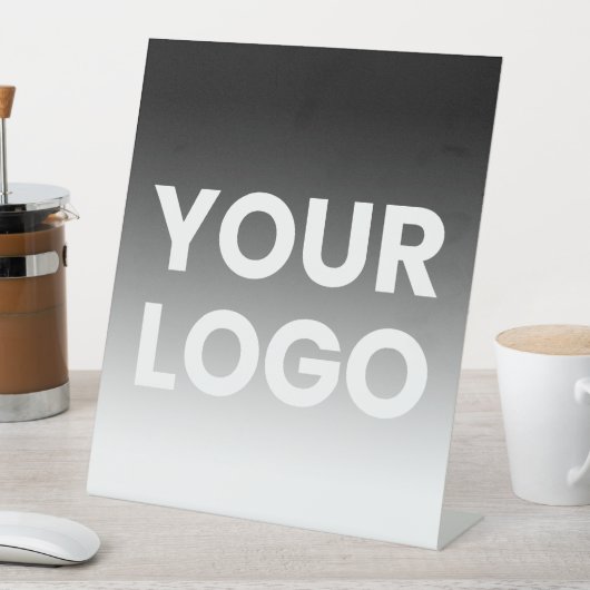 Uw Logo & modern bewerkbaar kleurverloop Reclamebord Met Voetstuk (Insitu)