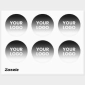 Uw Logo & modern bewerkbaar kleurverloop Ronde Sticker (Vel)