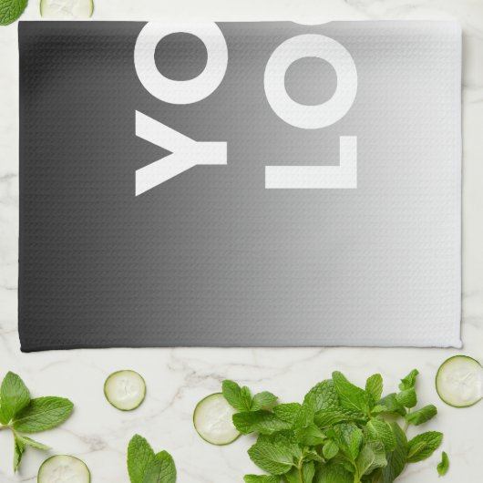 Uw Logo & modern bewerkbaar kleurverloop Theedoek (Gevouwen)