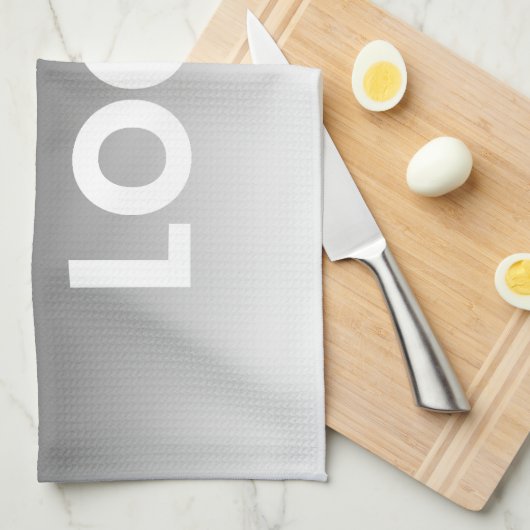 Uw Logo & modern bewerkbaar kleurverloop Theedoek (Quarter Fold)