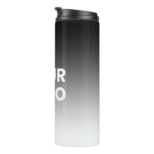 Uw Logo & modern bewerkbaar kleurverloop Thermosbeker (Geroteerd rechts)