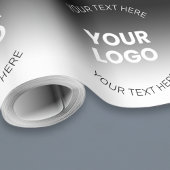 Uw Logo | Modern Bewerkbaar Zwart & Wit Gradiënt Cadeaupapier