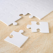 Uw Logo | Modern Bewerkbaar Zwart & Wit Gradiënt Legpuzzel (Zijkant)