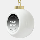 Uw Logo | Modern bewerkbaar zwart-wit verloop Keramische Bal Ornament (Rechts)
