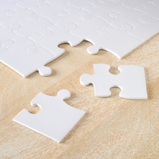 Uw Logo | Modern bewerkbaar zwart-wit verloop Legpuzzel (Zijkant)