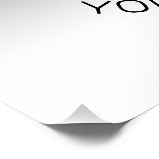 Uw Logo | Modern bewerkbaar zwart-wit verloop Perfect Poster (Hoek)