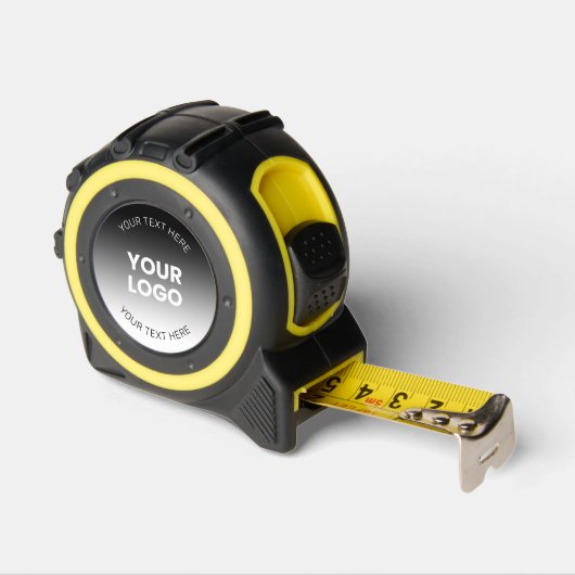 Uw Logo | Modern bewerkbaar zwart-wit verloop Rolmaat (Hoek)