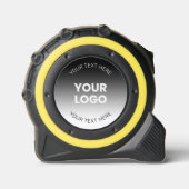 Uw Logo | Modern bewerkbaar zwart-wit verloop Rolmaat (Voorkant)