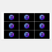 Uw Logo & Modern blauw & Paarse Ombre Gradient Labels (Vel)