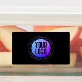 Uw Logo & Modern blauw & Paarse Ombre Gradient Labels (Aangebracht)