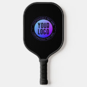 Uw Logo & Modern blauw & Paarse Ombre Gradient Pickleball Paddle (Voorkant)