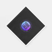 Uw Logo & Modern blauw & Paarse Ombre Gradient Servet (Hoek)