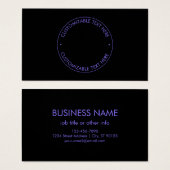 Uw Logo & Modern blauw & Paarse Ombre Gradient Visitekaartje (Voorkant /achterkant)