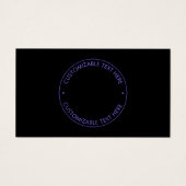 Uw Logo & Modern blauw & Paarse Ombre Gradient Visitekaartje (Voorkant)