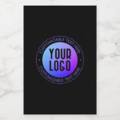 Uw Logo & Modern blauw & Paarse Ombre Gradient Voedselcontainer Etiket (Enkel label)