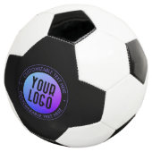 Uw Logo & Modern blauw & Paarse Ombre Gradient Voetbal (Drie kwart)