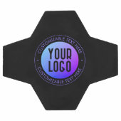 Uw Logo & Modern blauw & Paarse Ombre Gradient Voetbal (Enkel)