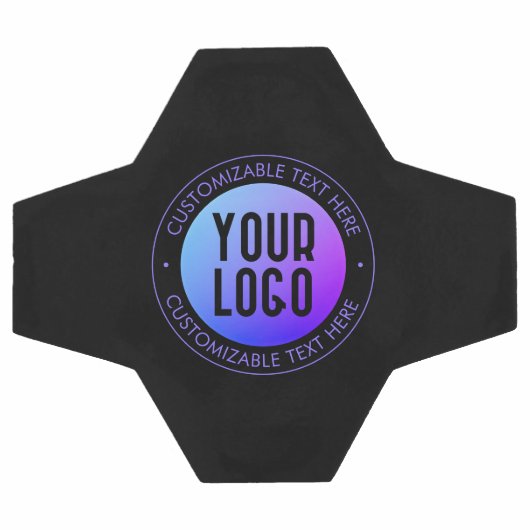 Uw Logo & Modern blauw & Paarse Ombre Gradient Voetbal (Enkel)