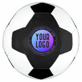 Uw Logo & Modern blauw & Paarse Ombre Gradient Voetbal