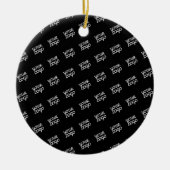 Uw Logo | Modern diagonaal herhaald ontwerp Keramisch Ornament (Voorkant)