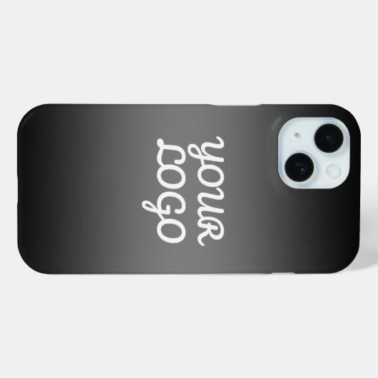 Uw Logo & Modern Donkergrijs bewerkbare kleur Ombr Case-Mate iPhone Case (Achterkant (horizontaal))